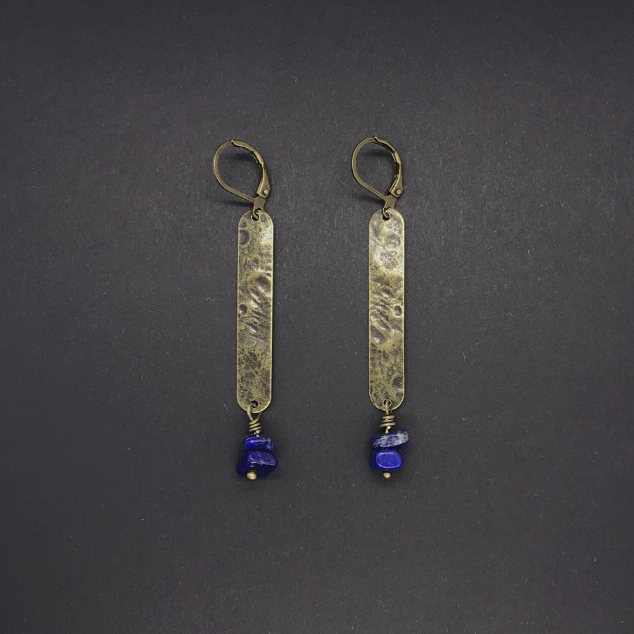 Boucles d'oreilles Artapaon Althaia Lapis lazuli