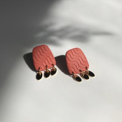 Boucles d'oreilles puces terracotta Artapaon