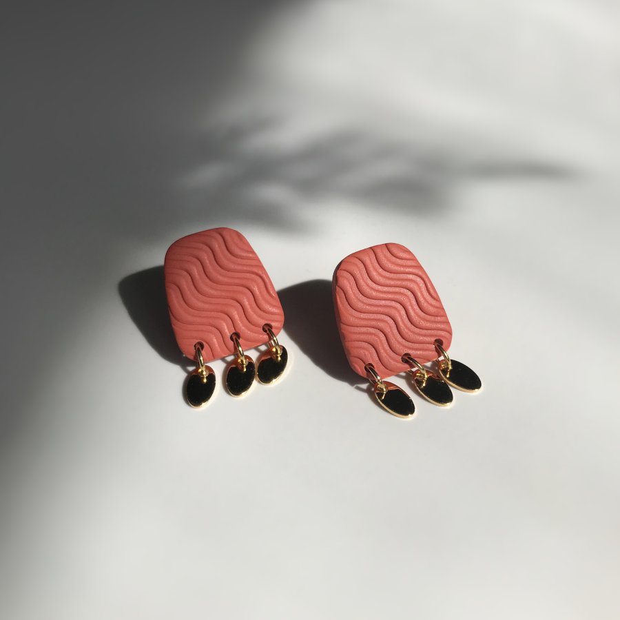 Boucles d'oreilles puces terracotta Artapaon