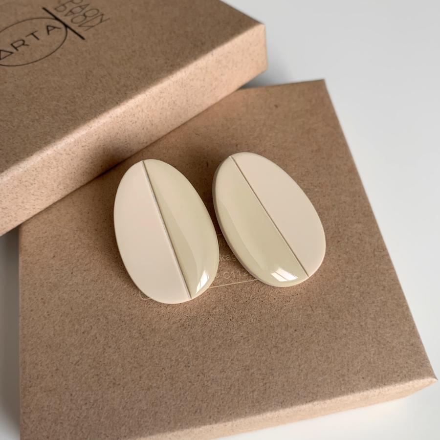 Boucles d'oreilles beige originales Artapaon