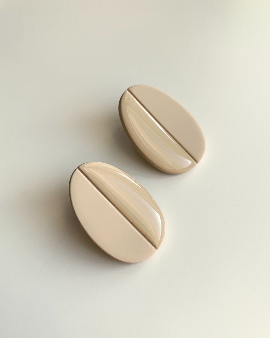Boucles d'oreilles beige originales Artapaon