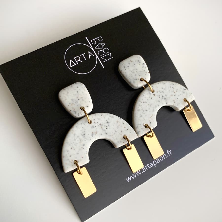 Boucles d'oreilles originales forme arche Artapaon