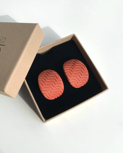 Boucles d'oreilles originales terracotta Artapaon