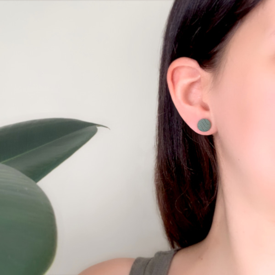 boucles d'oreilles vertes puces Artapaon