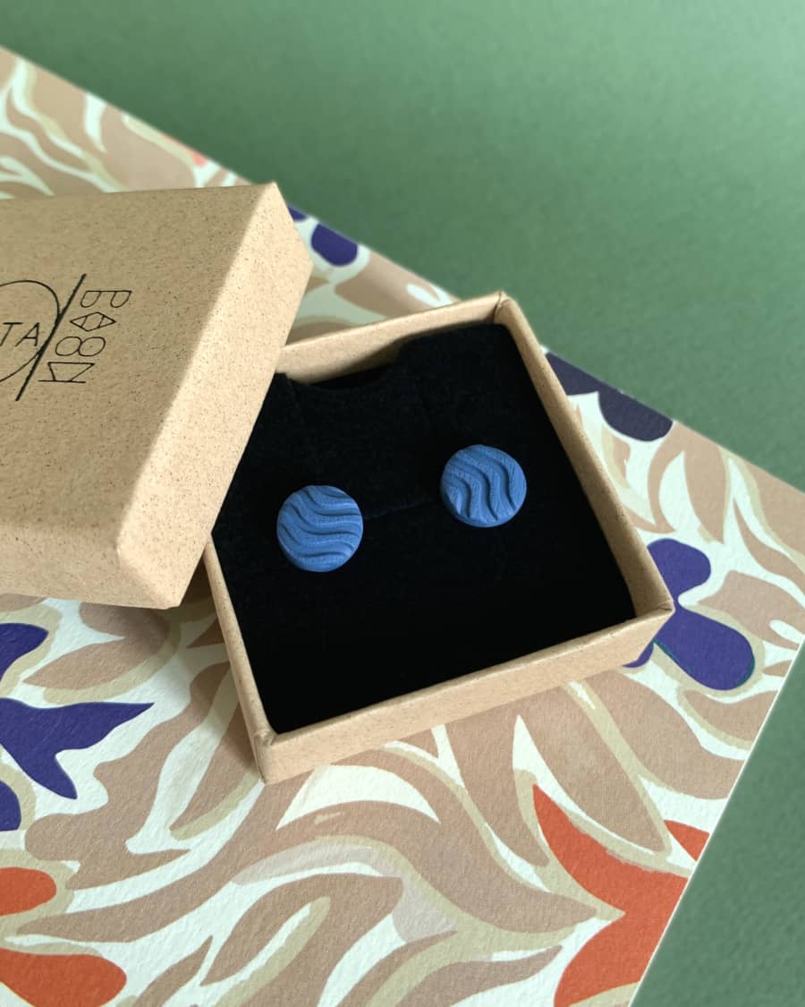 boucles d'oreilles bleu puces Artapaon