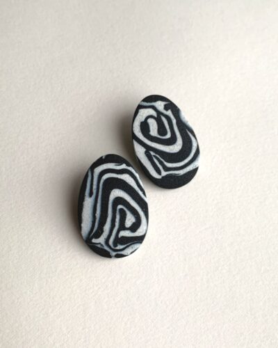 Boucles d'oreilles upcyclées marbrées Artapaon