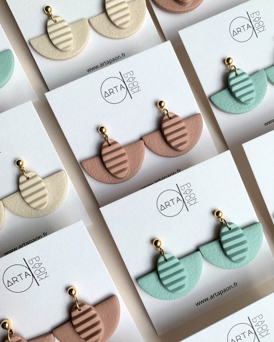 Boucles d'oreilles Flora - Moka – Image 3