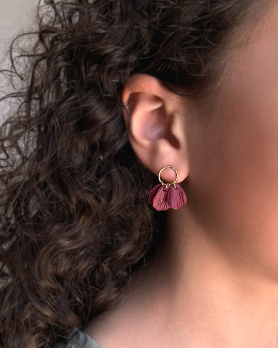 Boucles d'oreilles pétales artisanales Artapaon